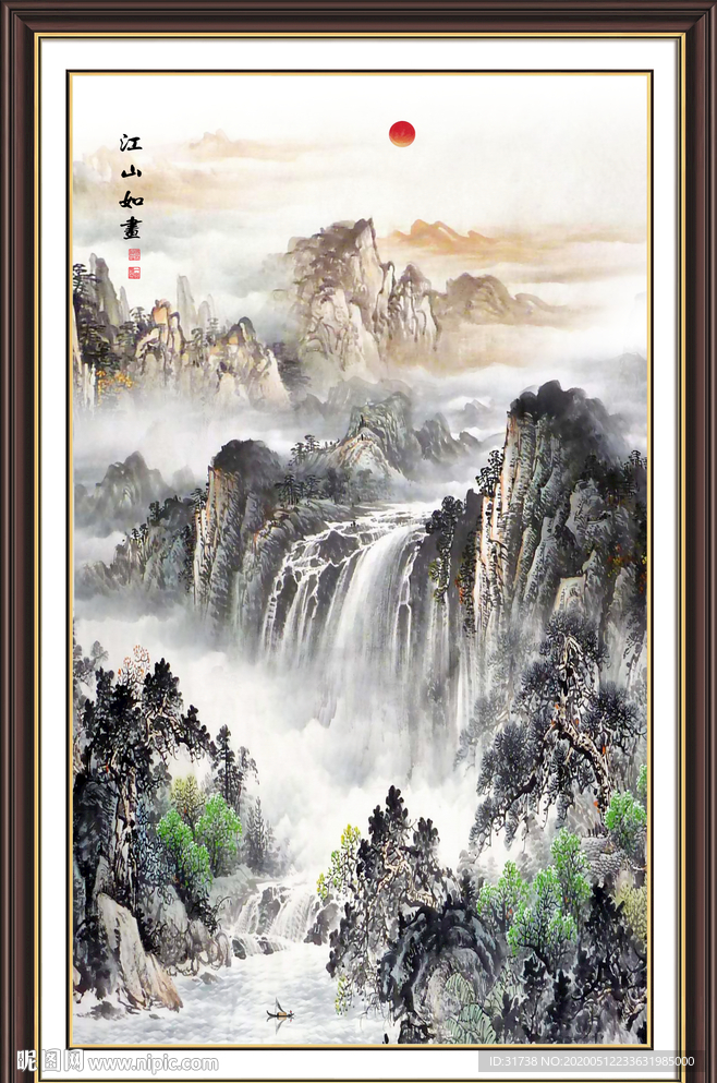 山水画国画山水画