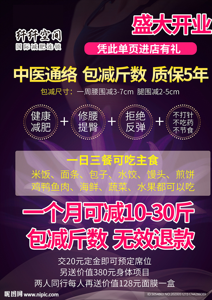 中医减肥开业海报