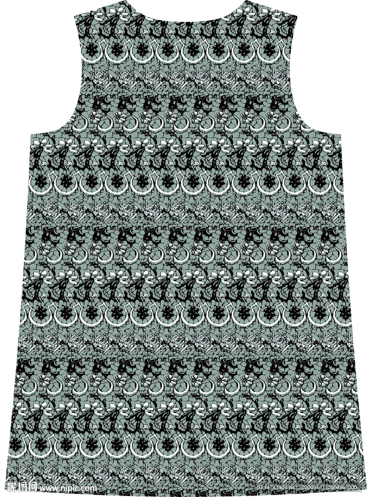 民族抽象绣花花卉碎花无限循环