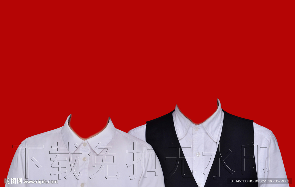 结婚登记照证件照服装模板