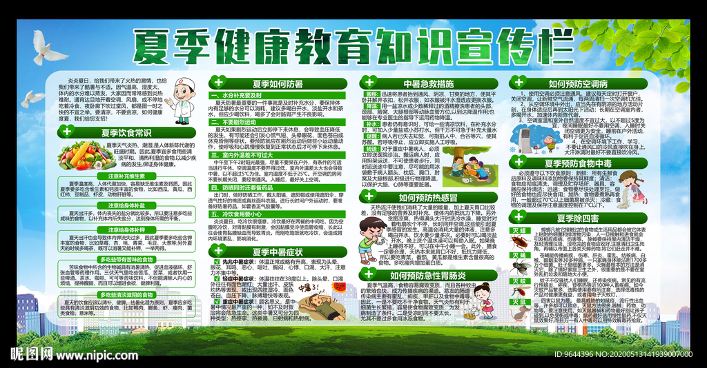 夏季健康教育知识宣传栏