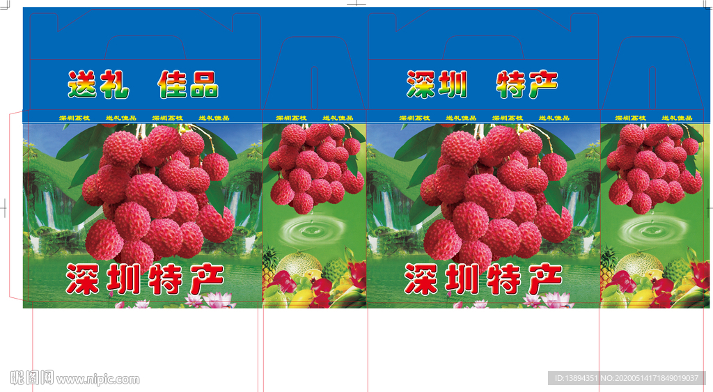 荔枝彩盒 深圳特产