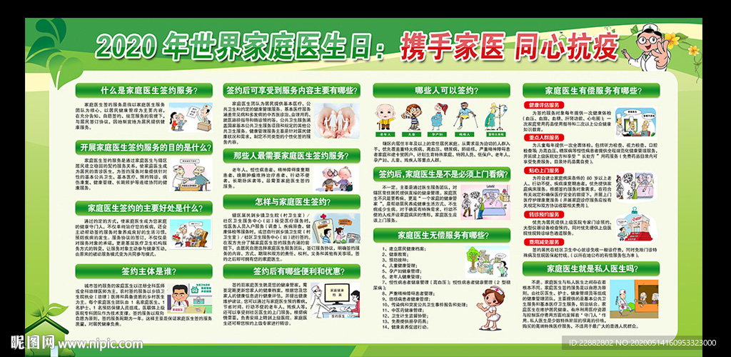 2020年世界家庭医生日宣传栏