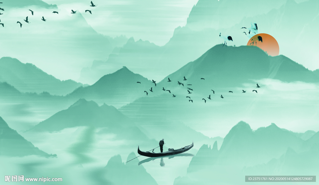 山水壁画