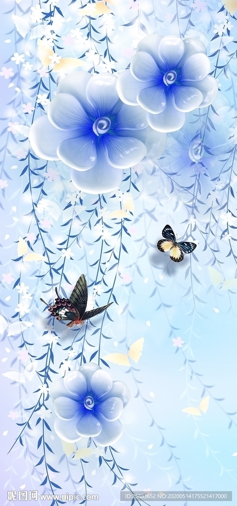 蝶恋花玄关背景