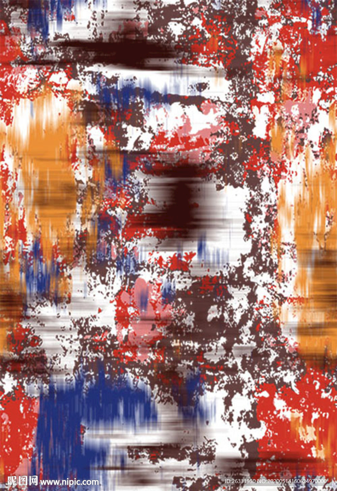 数码印花混色底斑点片面