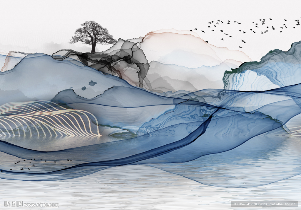 现代 轻奢 简式画 玄关画 背