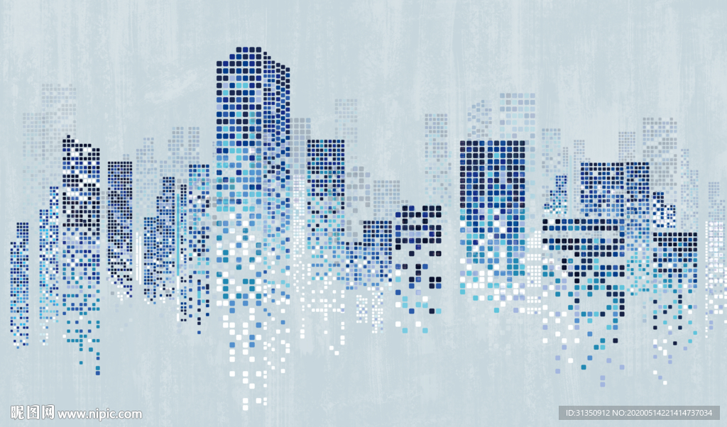 抽象城市背景墙