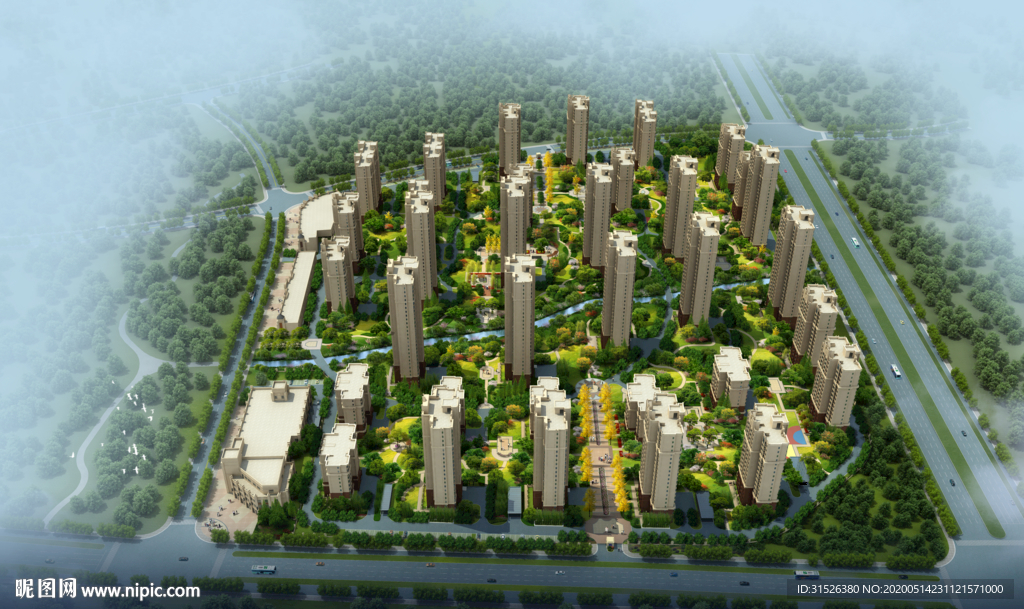 建筑景观PSD