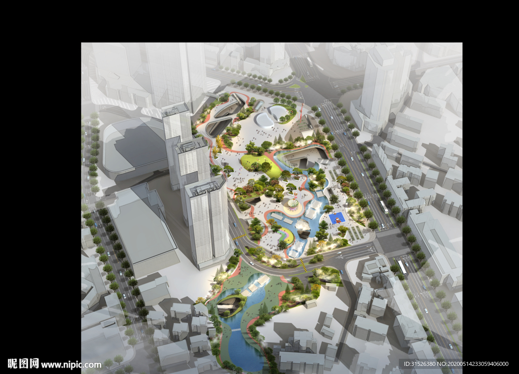 建筑景观PSD