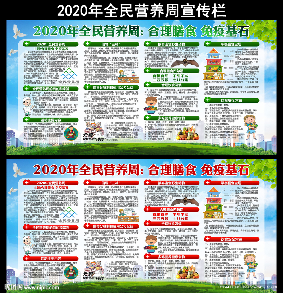 2020年全民营养周宣传栏