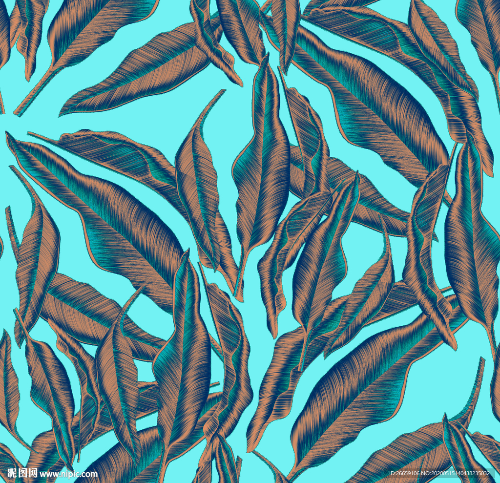 四方连续数码印花小碎花图案