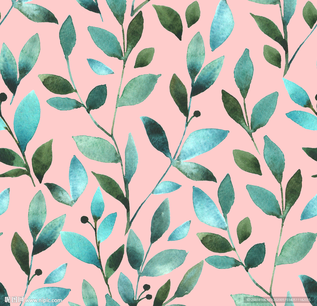 四方连续数码印花小碎花图案