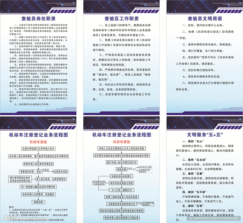 车管所查验区制度牌