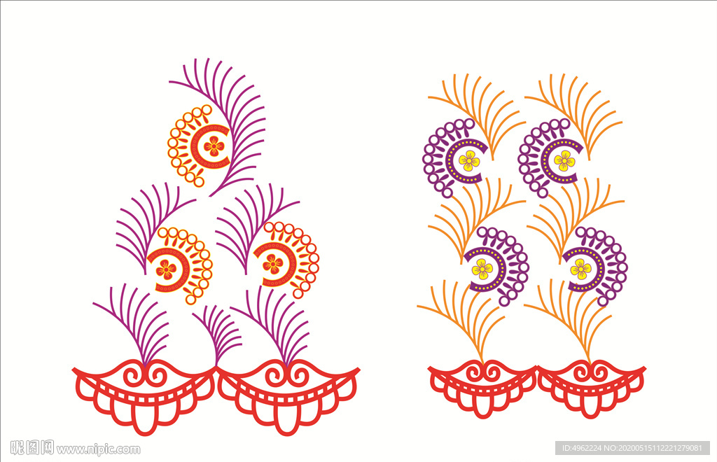 高档艺术花纹布料花纹