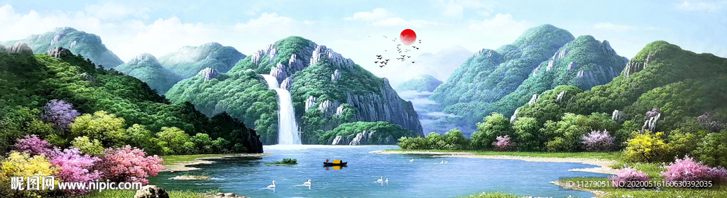 风景画招财画