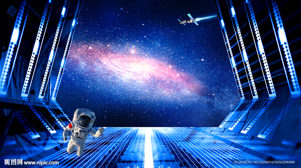 银河系星空立体画