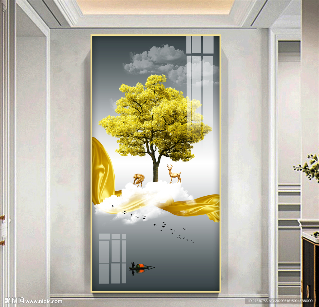 玄关轻奢装饰画