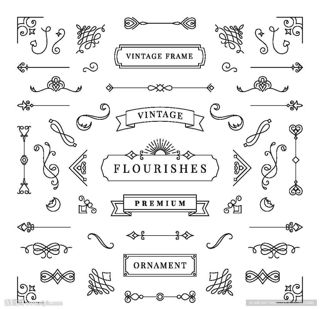 欧式花纹 欧式边框 欧式花边