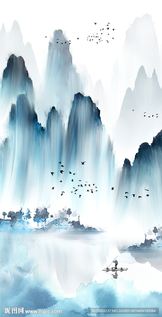 中式山水玄关