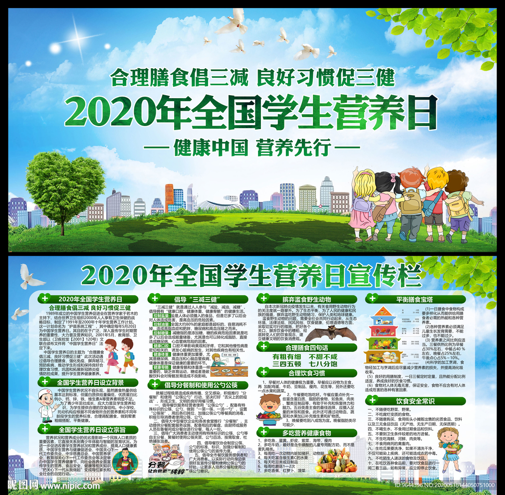 2020全国学生营养日展板