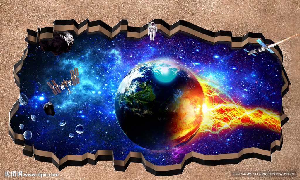 火星星空立体画