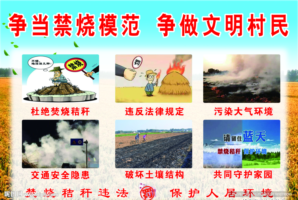 禁止焚烧秸秆