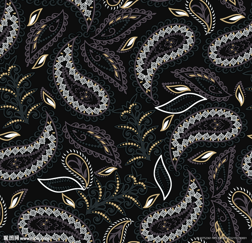 琵琶抽象 高档 数码 圆平网