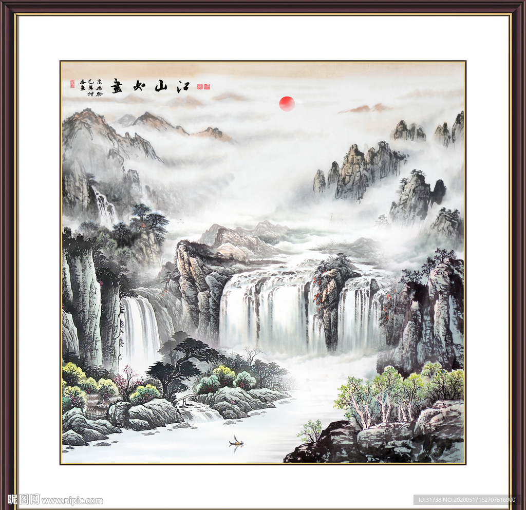 山水画国画山水画