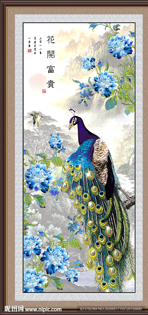 孔雀装饰画