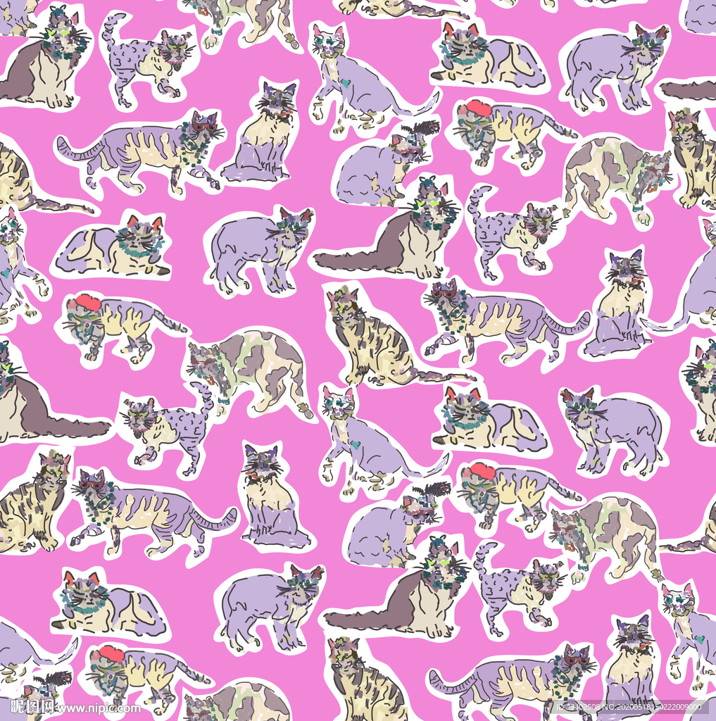 猫咪印花
