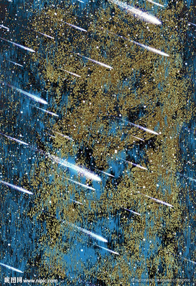 数码印花蓝白银色底泛蓝银白点