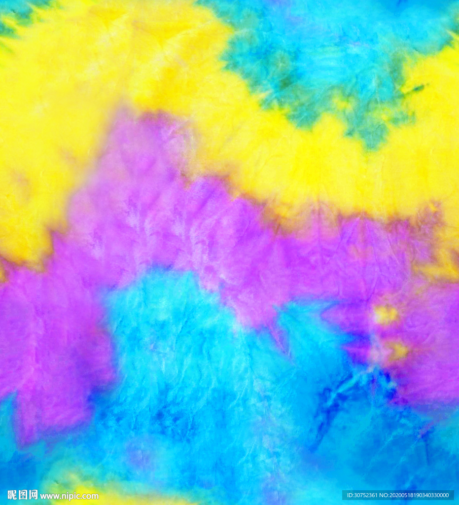 扎染 彩条 过渡 五彩斑澜