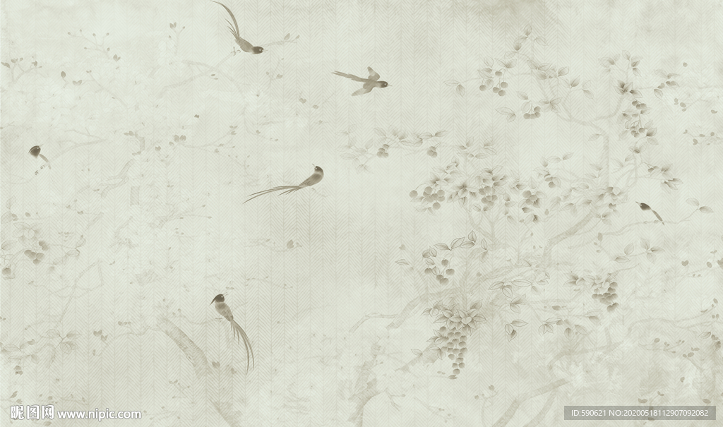 花鸟背景墙