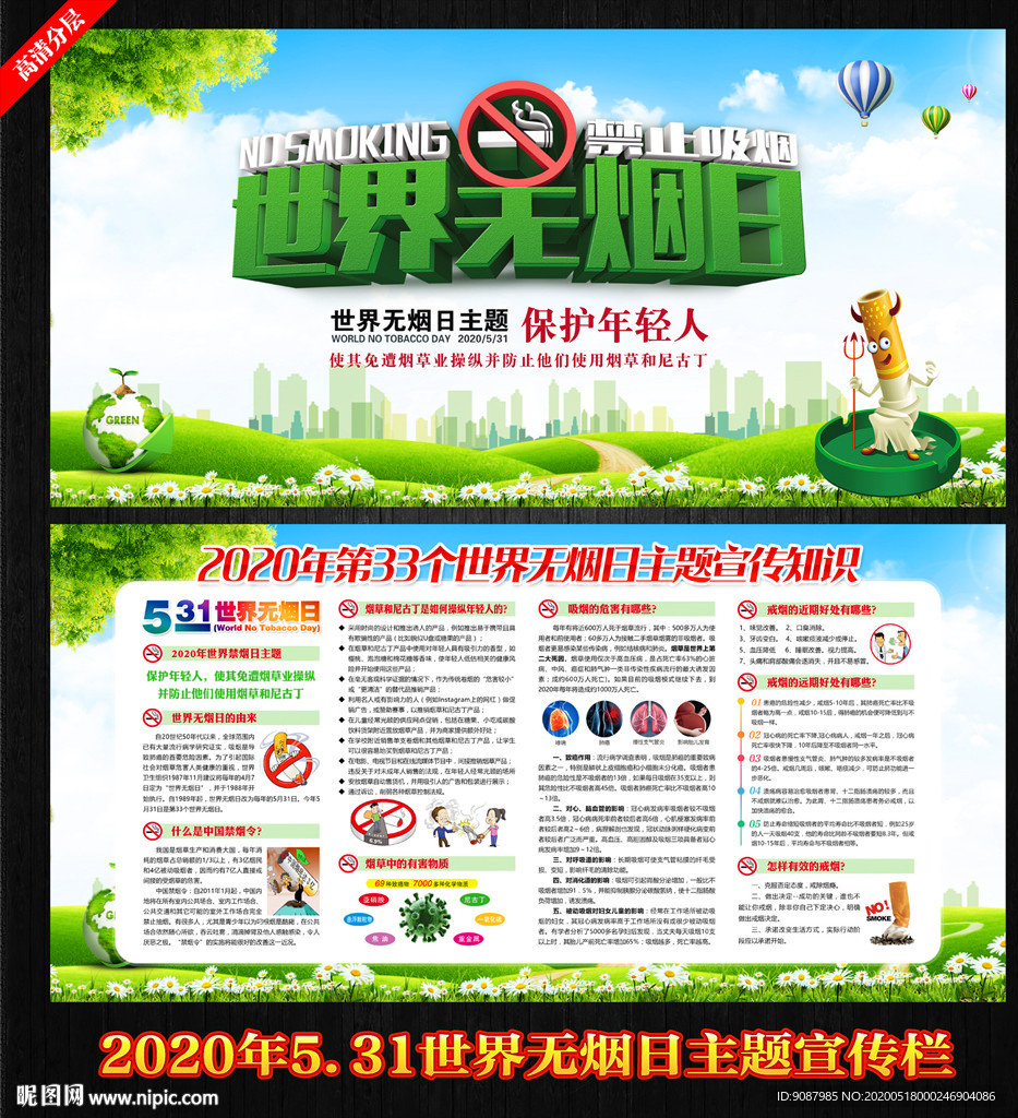 世界无烟日宣传栏