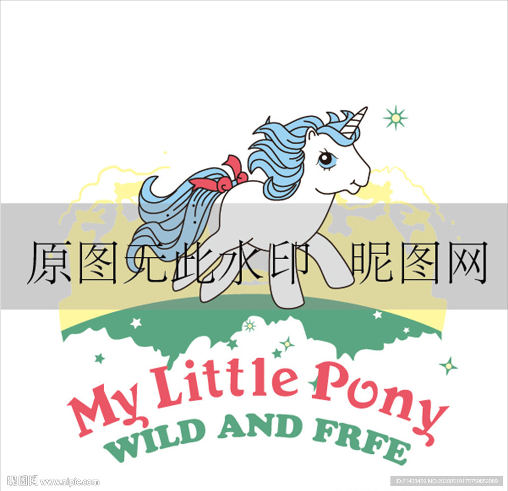 独角兽高清图矢量图