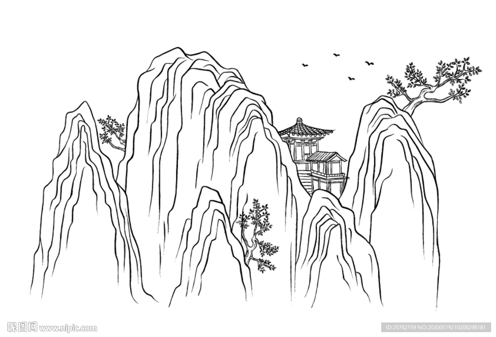 山水插画
