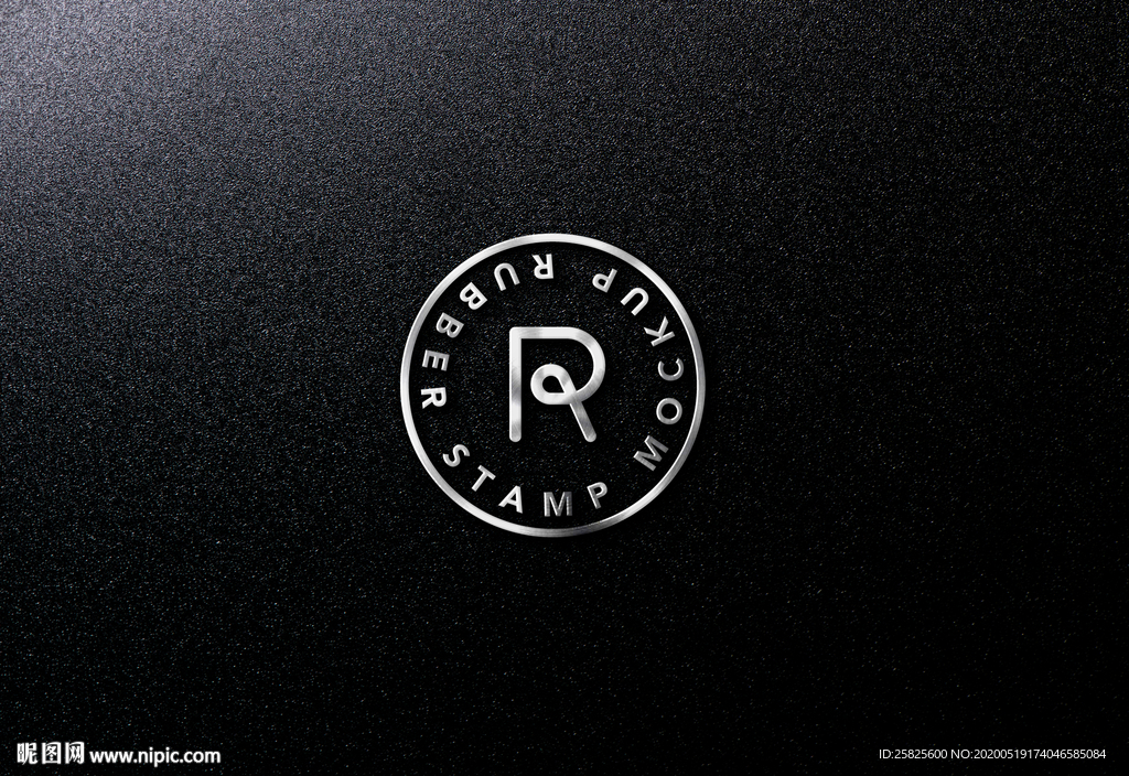 高端logo样机金属效果贴图