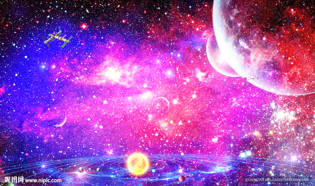 唯美梦幻星空宇宙中心银河系