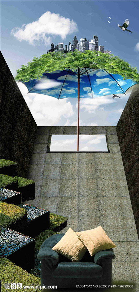 井底之蛙 背景画
