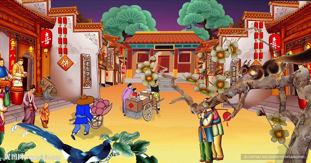 客似云来 背景画