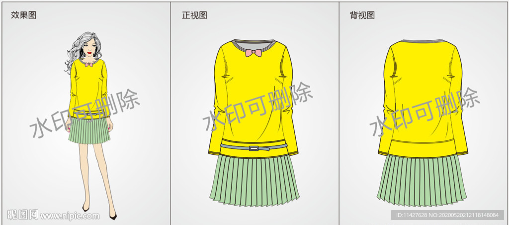 服装设计连衣裙