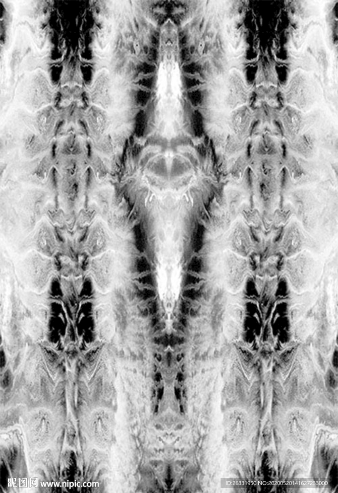 数码印花黑白底黑白妖骨