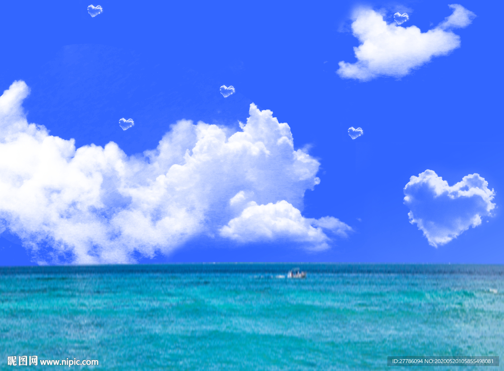 海边蓝天白云