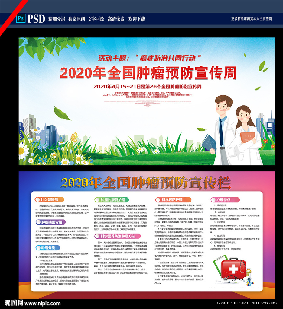 肿瘤预防 展板