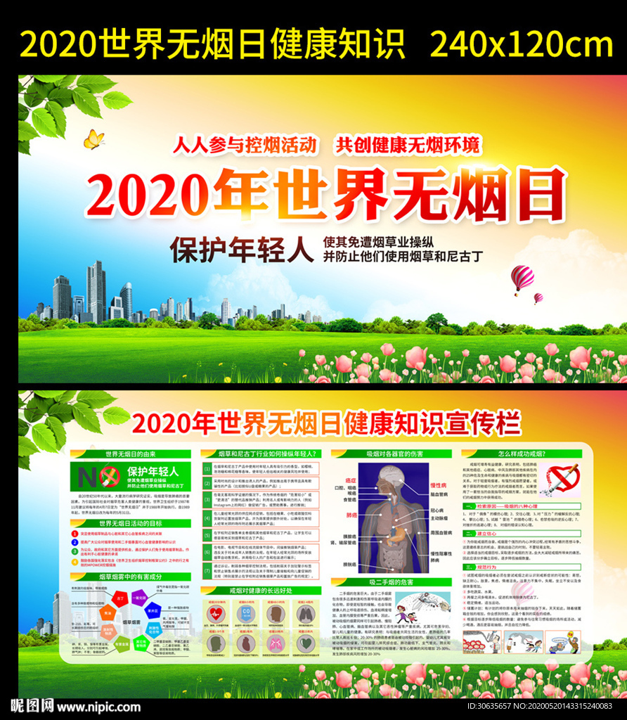 世界无烟日健康教育宣传栏