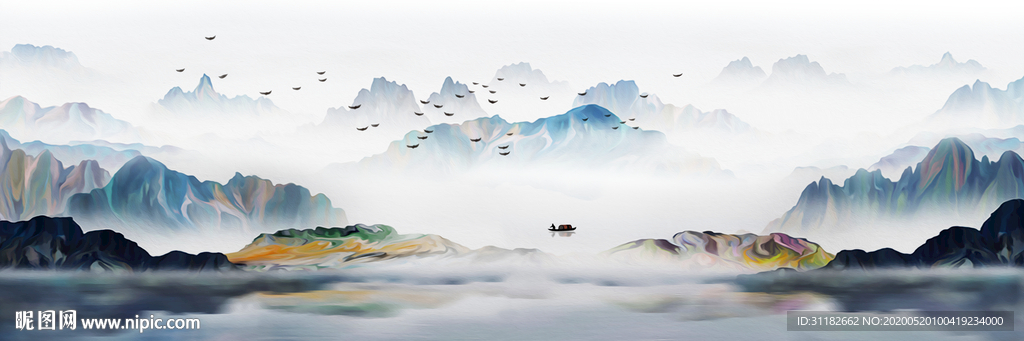 现代山水装饰画