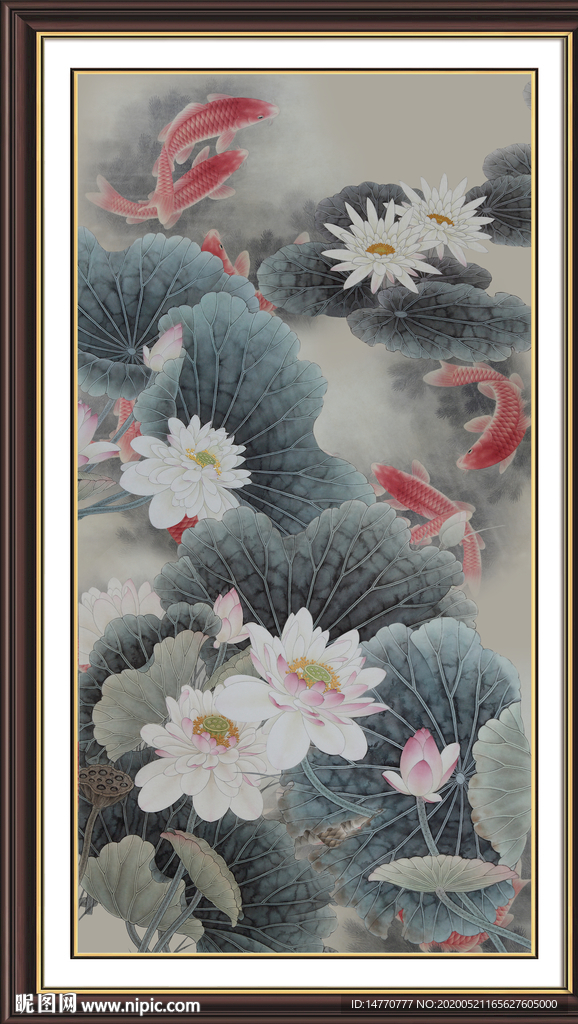 国画荷花