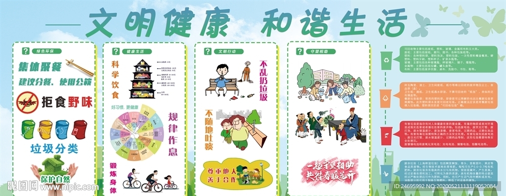 文明健康宣传展板