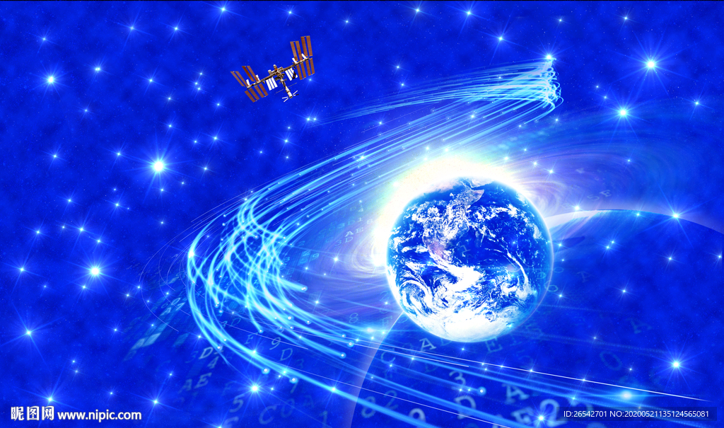 科幻星空背景墙
